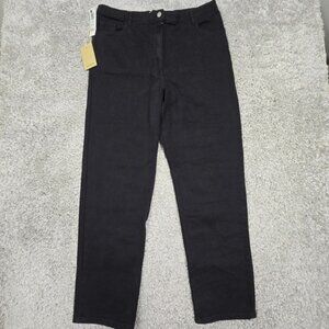 Wilfred Free Jeans Womens 14 Black Melina Straight High Rise Aritzia